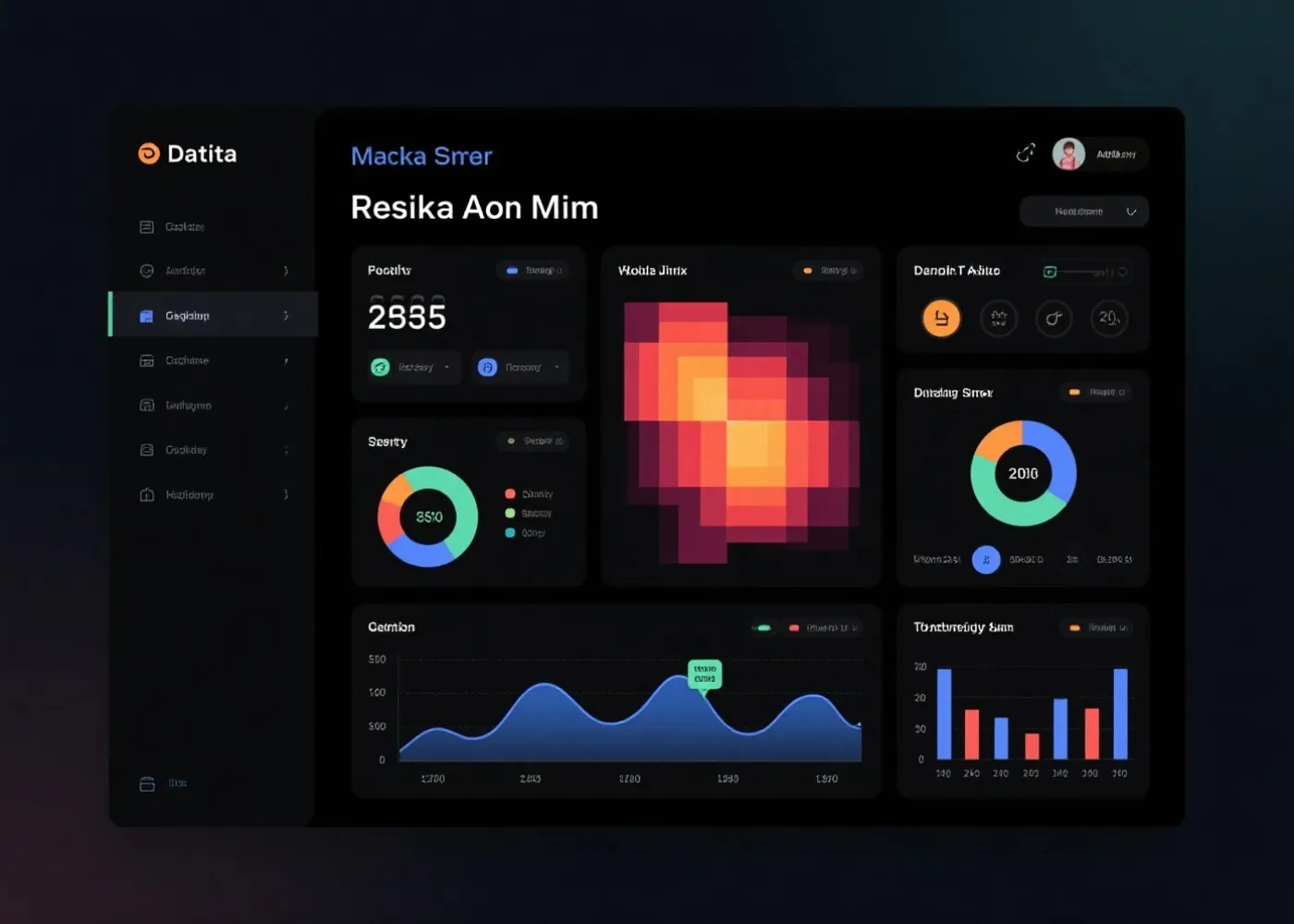 数据看板与胜率趋势示意图
